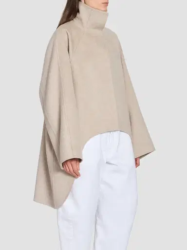 Alaïa Women's Asymmetric Double-Faced Cashmere Coat | Thumbnail 4 Alaïa Women's Asymmetric Double-Faced Cashmere Coat | Thumbnail 4