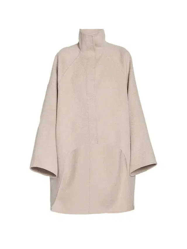 ALAIA Women's Asymmetric Double-Faced Cashmere Coat - Beige