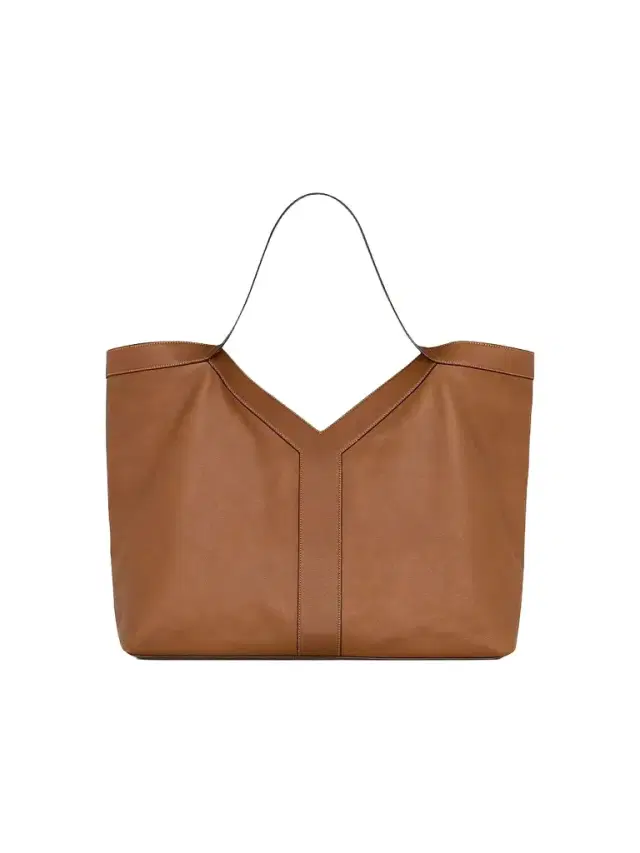 Saint Laurent Men's Y  Tote Bag in Leather - Brick