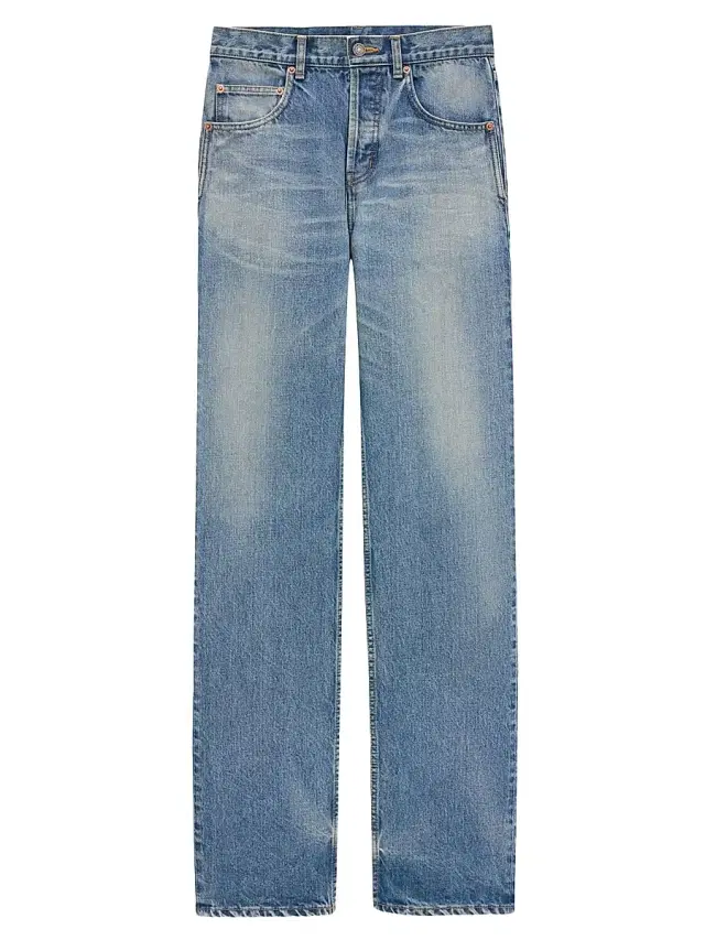 Saint Laurent Men's Baggy Jeans - Benjamin Blue