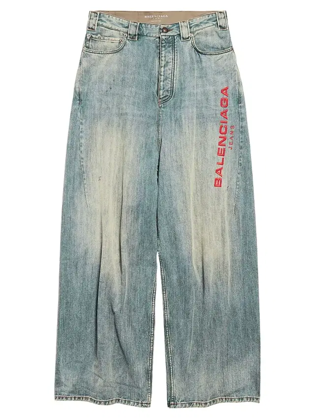 Balenciaga Men's Baggy Jeans - Pink