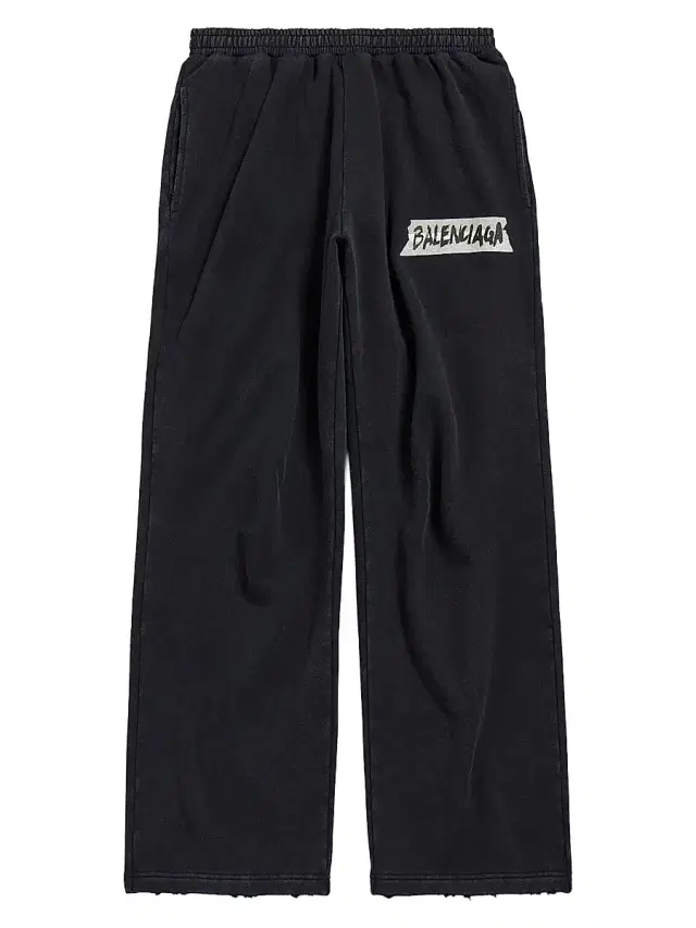Balenciaga Men's Masking Tape Baggy Pants - Faded Black