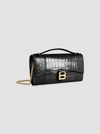 Balenciaga Women's Hourglass Pochette with Chain | Thumbnail 2