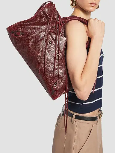 Balenciaga Women's Le City East West Bag - Berry Red | Thumbnail 3 Balenciaga Women's Le City East West Bag - Berry Red | Thumbnail 3