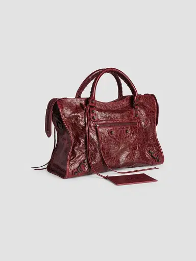 Balenciaga Women's Le City East West Bag - Berry Red | Thumbnail 4 Balenciaga Women's Le City East West Bag - Berry Red | Thumbnail 4