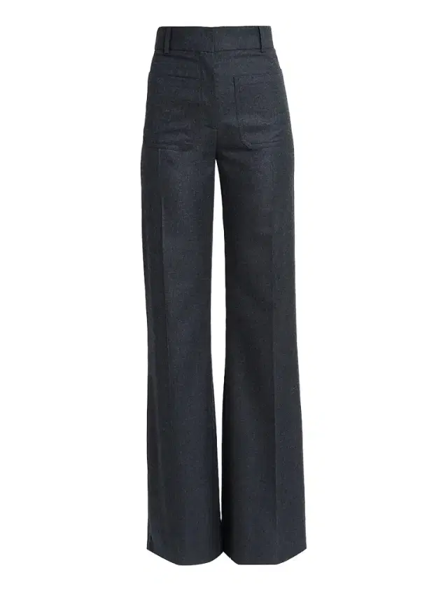 Victoria Beckham Women's Alina Wide-Leg High-Rise Trousers - Dark Grey Melange