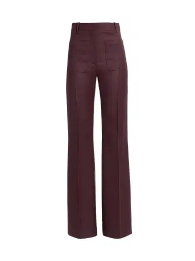 Victoria Beckham Women's Alina Wide-Leg High-Rise Wool Trousers | Thumbnail 1 Victoria Beckham Women's Alina Wide-Leg High-Rise Wool Trousers | Thumbnail 1