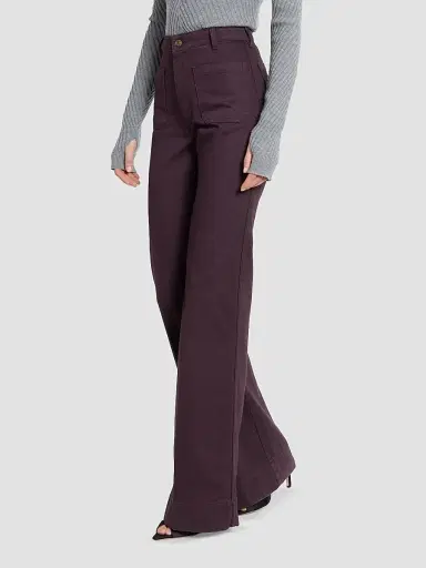 Victoria Beckham Women's Alina Wide-Leg High-Rise Jeans | Thumbnail 4 Victoria Beckham Women's Alina Wide-Leg High-Rise Jeans | Thumbnail 4