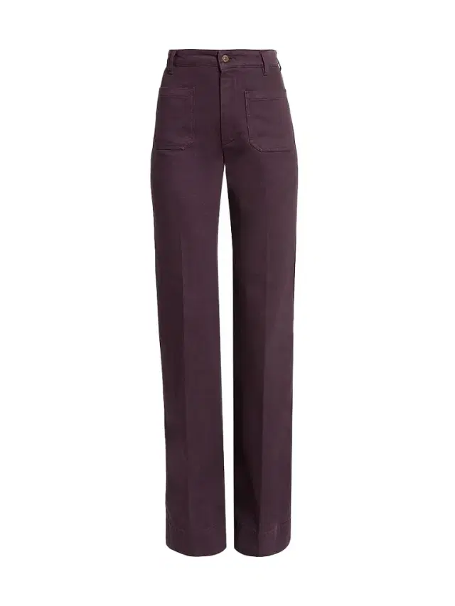 Victoria Beckham Women's Alina Wide-Leg High-Rise Jeans - Acai