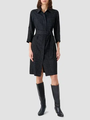 Akris punto Women's Check Knee-Length Shirtdress | Thumbnail 2 Akris punto Women's Check Knee-Length Shirtdress | Thumbnail 2