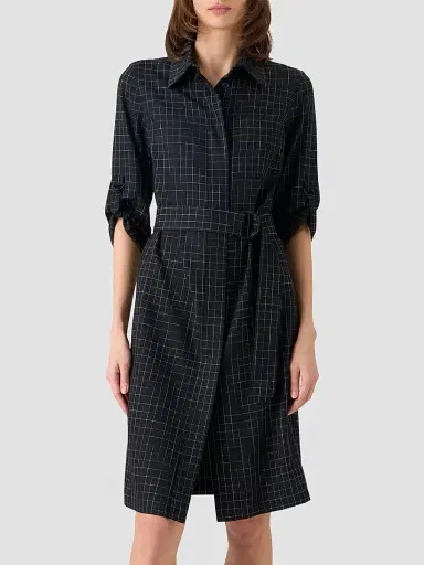 Akris punto Women's Check Knee-Length Shirtdress | Thumbnail 4 Akris punto Women's Check Knee-Length Shirtdress | Thumbnail 4
