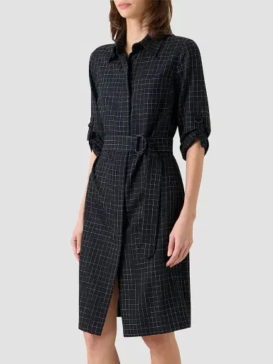 Akris punto Women's Check Knee-Length Shirtdress | Thumbnail 6 Akris punto Women's Check Knee-Length Shirtdress | Thumbnail 6