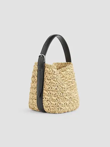 TOTEME Women's Belted Paper Tote Bag - Natural | Thumbnail 2