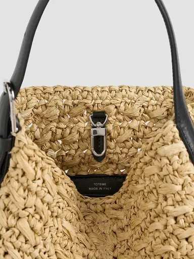 TOTEME Women's Belted Paper Tote Bag - Natural | Thumbnail 5