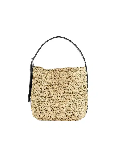 TOTEME Women's Belted Paper Tote Bag - Natural | Thumbnail 1