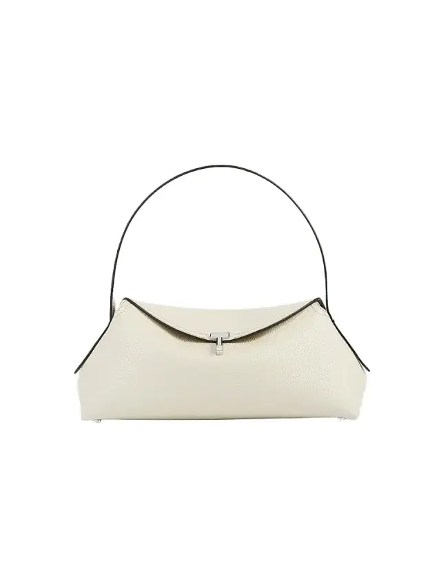 Toteme Women's T-Lock Grained-Leather Shoulder Bag - Milk