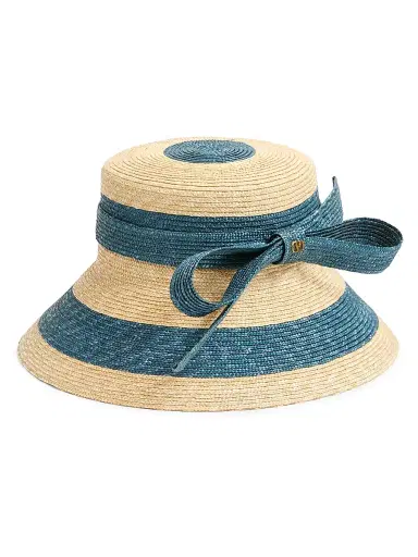 Valentino Garavani Men's VLogo Signature Straw Bucket Hat - Natural Blue | Thumbnail 2