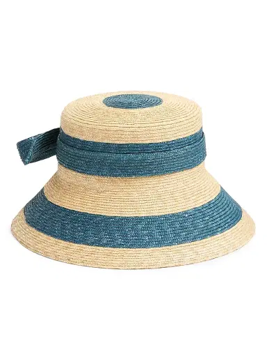 Valentino Garavani Men's VLogo Signature Straw Bucket Hat - Natural Blue | Thumbnail 3