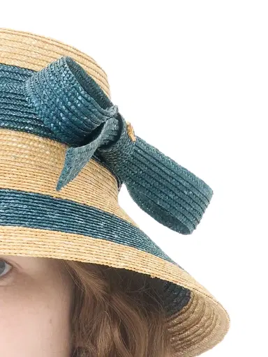 Valentino Garavani Men's VLogo Signature Straw Bucket Hat - Natural Blue | Thumbnail 5