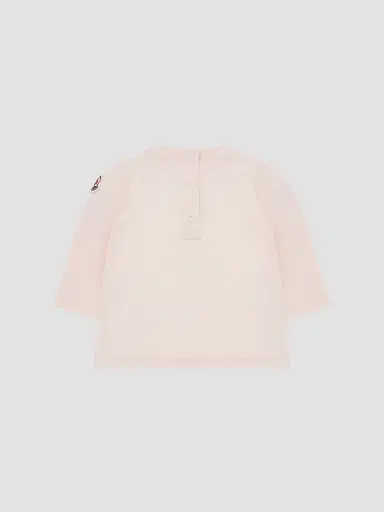 Moncler Baby Girl's & Little Girl's Long Sleeves Crewneck T-Shirt in Cotton - Light Pink | Thumbnail 2 Moncler Baby Girl's & Little Girl's Long Sleeves Crewneck T-Shirt in Cotton - Light Pink | Thumbnail 2