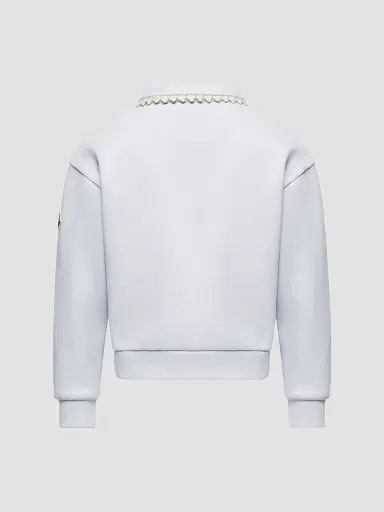 Moncler Little Girl's and Girl's Sweatshirt in Cotton - Ice Gray | Thumbnail 2 Moncler Little Girl's and Girl's Sweatshirt in Cotton - Ice Gray | Thumbnail 2