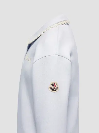 Moncler Little Girl's and Girl's Sweatshirt in Cotton - Ice Gray | Thumbnail 4 Moncler Little Girl's and Girl's Sweatshirt in Cotton - Ice Gray | Thumbnail 4