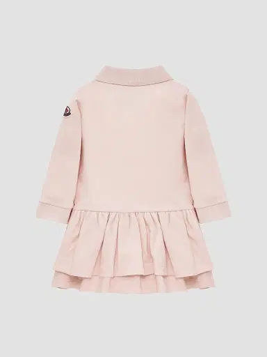 Moncler Baby Girl's & Little Girl's Long-Sleeved Dress in Cotton - Light Pink | Thumbnail 2 Moncler Baby Girl's & Little Girl's Long-Sleeved Dress in Cotton - Light Pink | Thumbnail 2
