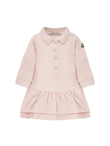 Moncler Baby Girl's & Little Girl's Long-Sleeved Dress in Cotton - Light Pink | Thumbnail 1 Moncler Baby Girl's & Little Girl's Long-Sleeved Dress in Cotton - Light Pink | Thumbnail 1