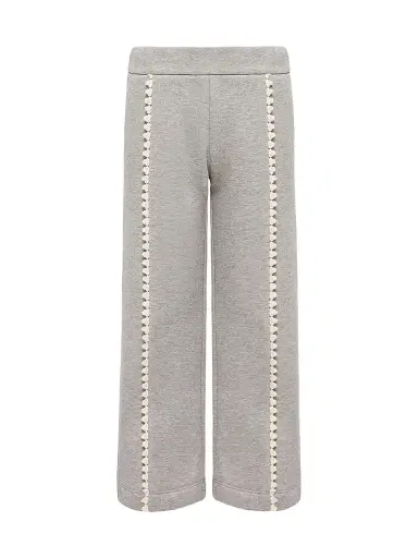 Moncler Little Girl's and Girl's Pants in Cotton - Gray | Thumbnail 1 Moncler Little Girl's and Girl's Pants in Cotton - Gray | Thumbnail 1