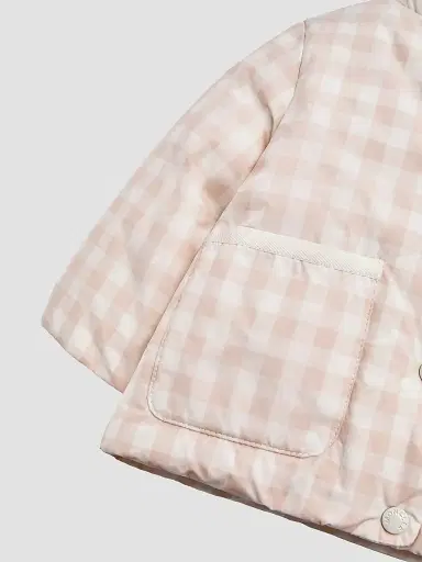 Moncler Baby Girl's and Little Girl's Mira Puffer Jacket in Taffeta - Light Beige | Thumbnail 3