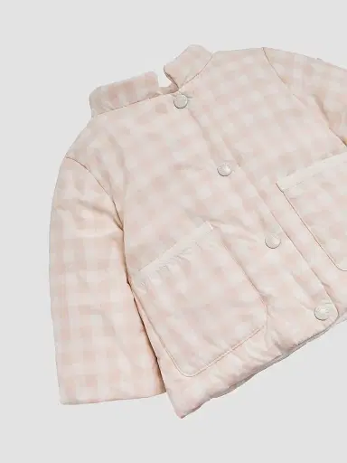 Moncler Baby Girl's and Little Girl's Mira Puffer Jacket in Taffeta - Light Beige | Thumbnail 4