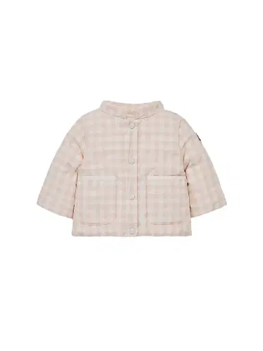 Moncler Baby Girl's and Little Girl's Mira Puffer Jacket in Taffeta - Light Beige | Thumbnail 1