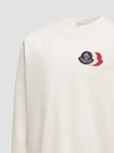 Moncler Little Boy's & Boy's Long Sleeved Crewneck T-Shirt in Cotton | Thumbnail 3 Moncler Little Boy's & Boy's Long Sleeved Crewneck T-Shirt in Cotton | Thumbnail 3