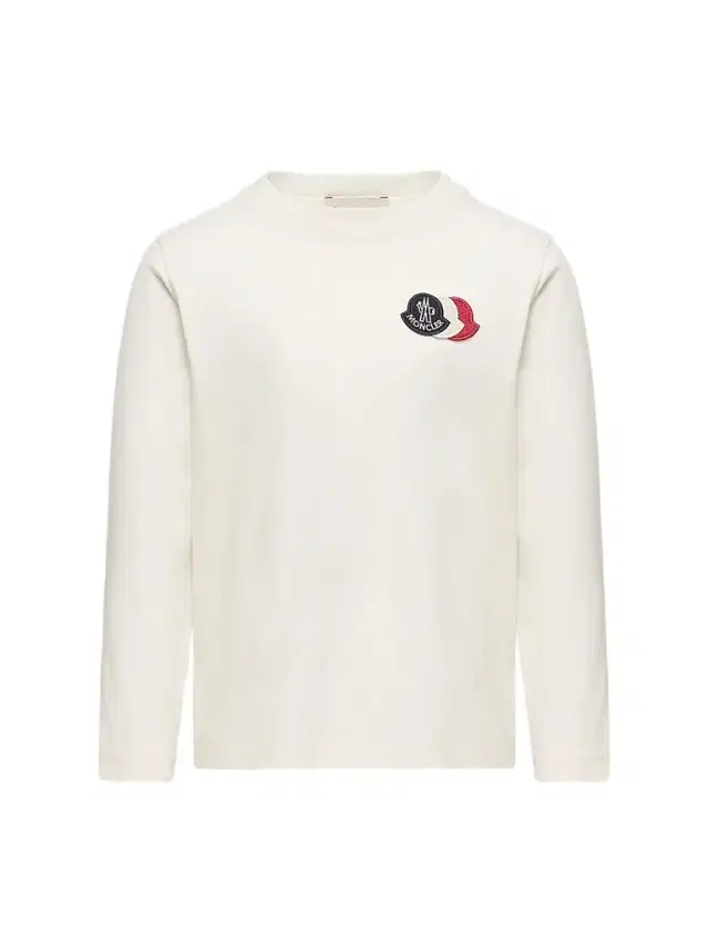 Moncler Little Boy's & Boy's Long Sleeved Crewneck T-Shirt in Cotton - White