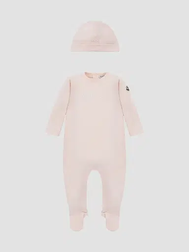Moncler Baby's Set in Cotton - Light Pink 12 Months | Thumbnail 5