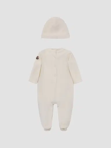 Moncler Baby's Set in Cotton - Light Beige 12 Months | Thumbnail 2