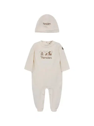 Moncler Baby's Set in Cotton - Light Beige 12 Months | Thumbnail 1