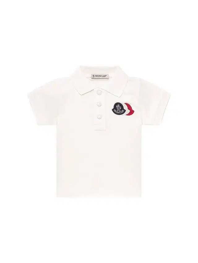 Moncler Baby Boy's & Little Boy's Polo Shirt in Cotton Blend - White