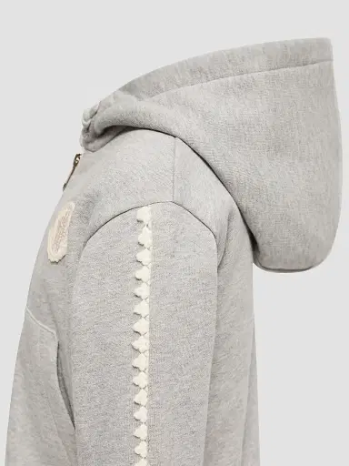 Moncler Little Girl's & Girl's Hoodie in Cotton - Gray | Thumbnail 4 Moncler Little Girl's & Girl's Hoodie in Cotton - Gray | Thumbnail 4
