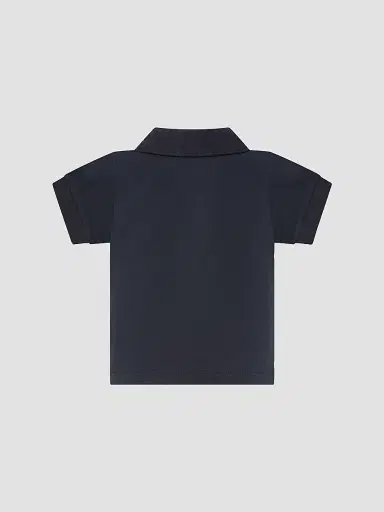 Moncler Baby Boy's & Little Boy's Polo Shirt in Cotton Blend - Dark Blue - Size 3 | Thumbnail 2