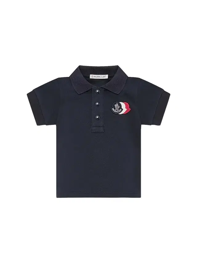 Moncler Baby Boy's & Little Boy's Polo Shirt in Cotton Blend - Dark Blue