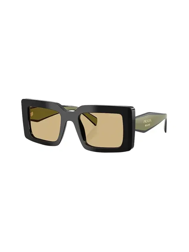 Prada Women's D01S 52MM Rectangular Sunglasses - Black