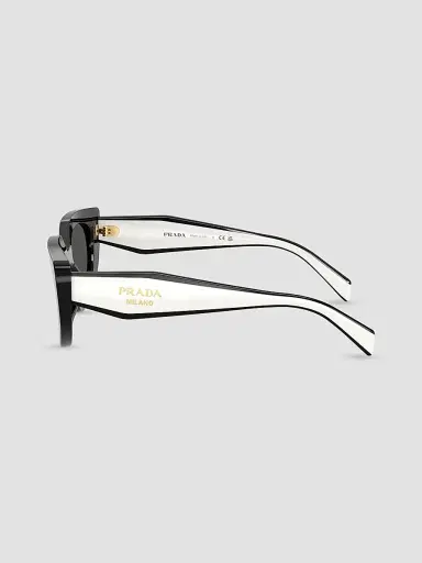Prada Women's 54MM Oval Cat-Eye Sunglasses - Black | Thumbnail 3 Prada Women's 54MM Oval Cat-Eye Sunglasses - Black | Thumbnail 3