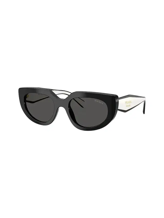 Prada Women's D02SF Oval Cat-Eye Sunglasses - Black