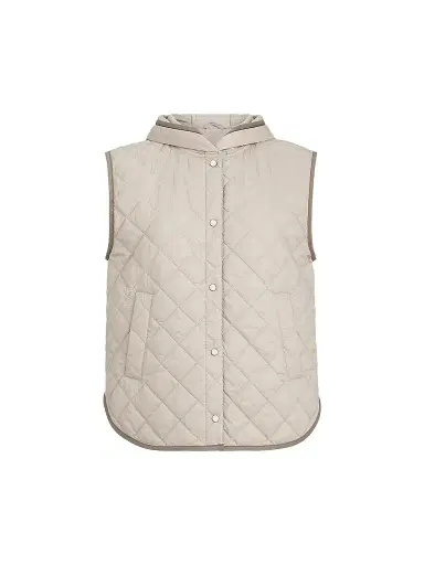 Brunello Cucinelli Women's Lightweight Matte Nylon Quilted Vest | Thumbnail 1