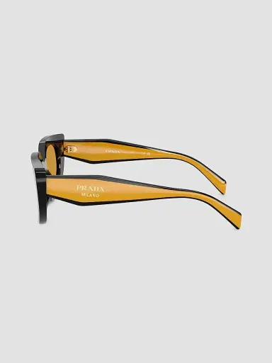 Prada Women's 53MM Oval Sunglasses - Black | Thumbnail 3