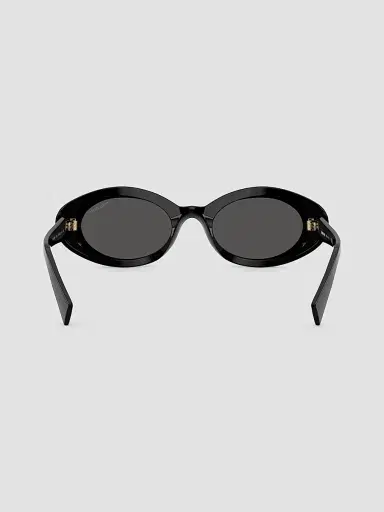 Miu Miu Women's 52MM Oval Sunglasses - Dark Black | Thumbnail 4 Miu Miu Women's 52MM Oval Sunglasses - Dark Black | Thumbnail 4