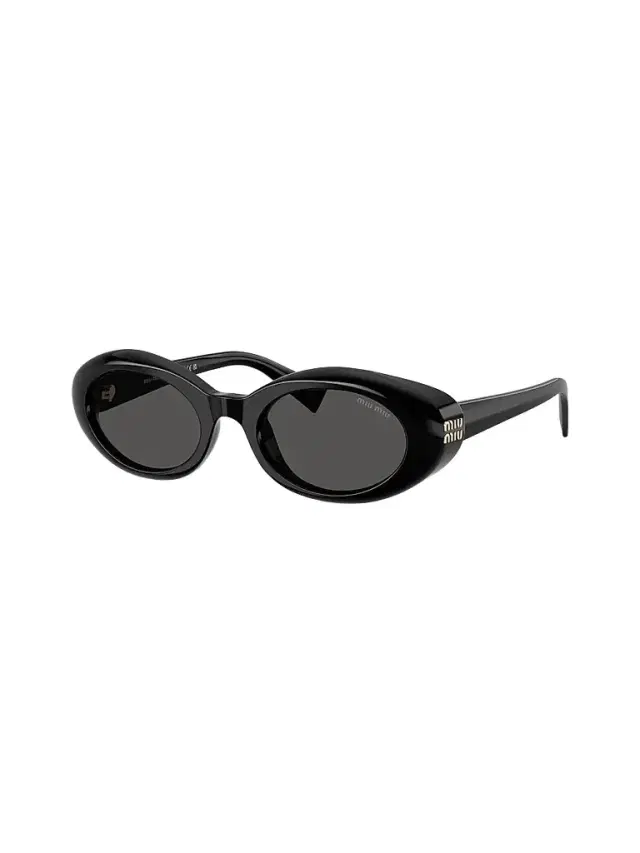 Women's B09SF Oval Sunglasses - Dark Black