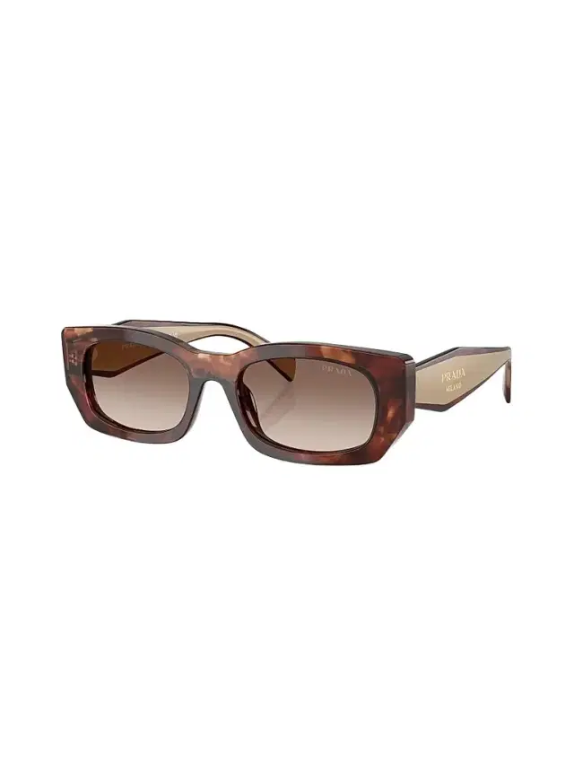 Prada Women's 53MM Rectangle Pillow Sunglasses - Brown