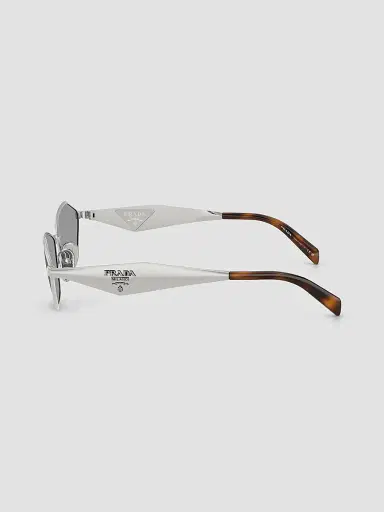 Prada Women's 57MM Geometric Sunglasses - Silver | Thumbnail 3